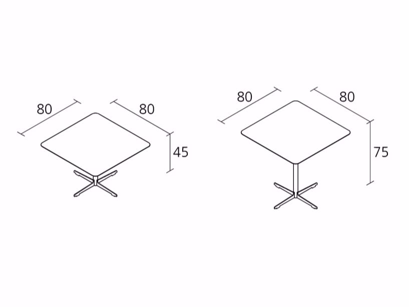 Квадратный стол со спицами Alias Cross Table ARCH-00029287 - Вид №3