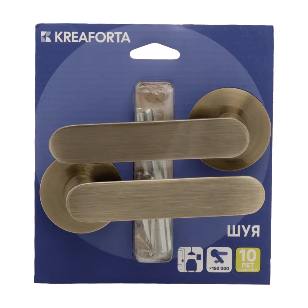 Дверная ручка на розетке KREAFORTA Шуя без запирания цвет бронза STLM-2040172 - Вид №2