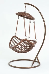 Подвесное кресло коричневое из искусственного ротанга 44-004-18 VINOTTI  00-3885156 Желтый;коричневый