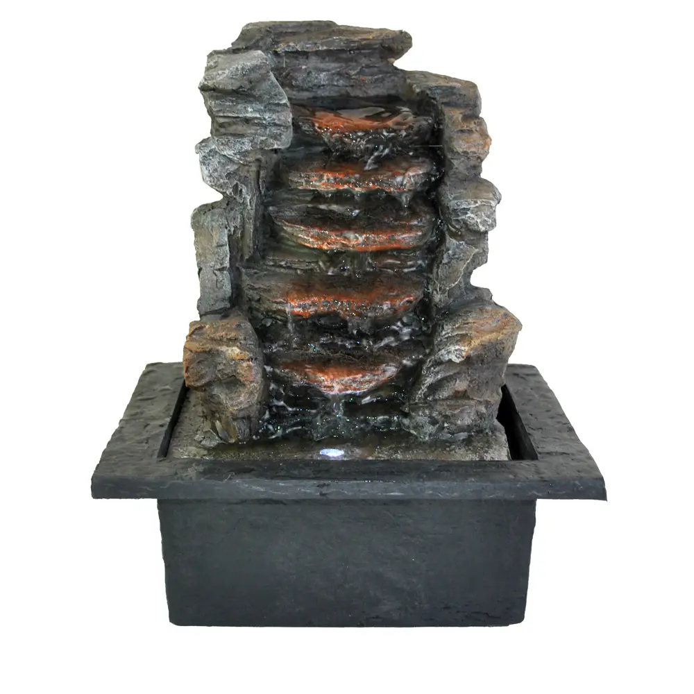 Santreyd Камнепад — декоративный фонтан с LED-подсветкой для сада и интерьера 89094205 STLM-0078318