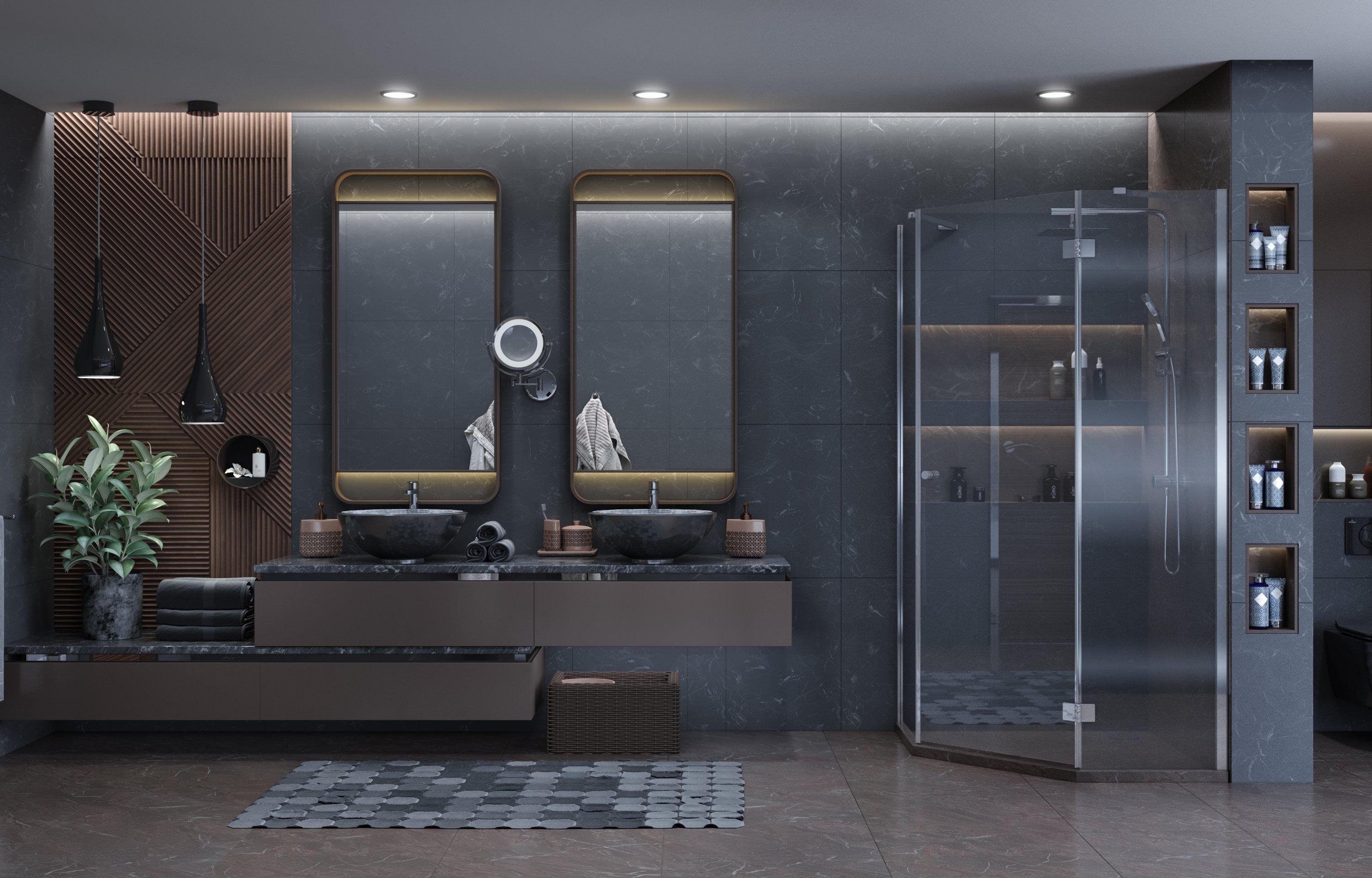 Душевое ограждение Ambassador Diamond 12011112R (1000x1000x2000), 1 место - Вид №2