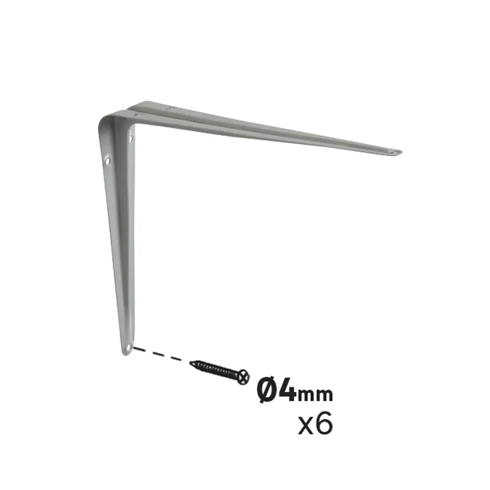 Утилитарный кронштейн Normo 20x25 см нагрузка до 18 кг цвет серый Santreyd STLM-2050832 - Вид №4