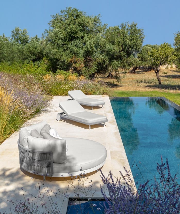 Круглая Садовая кровать из ткани с веревочной спинкой Talenti Slam / Rope ARCH-00080111 - Вид №2