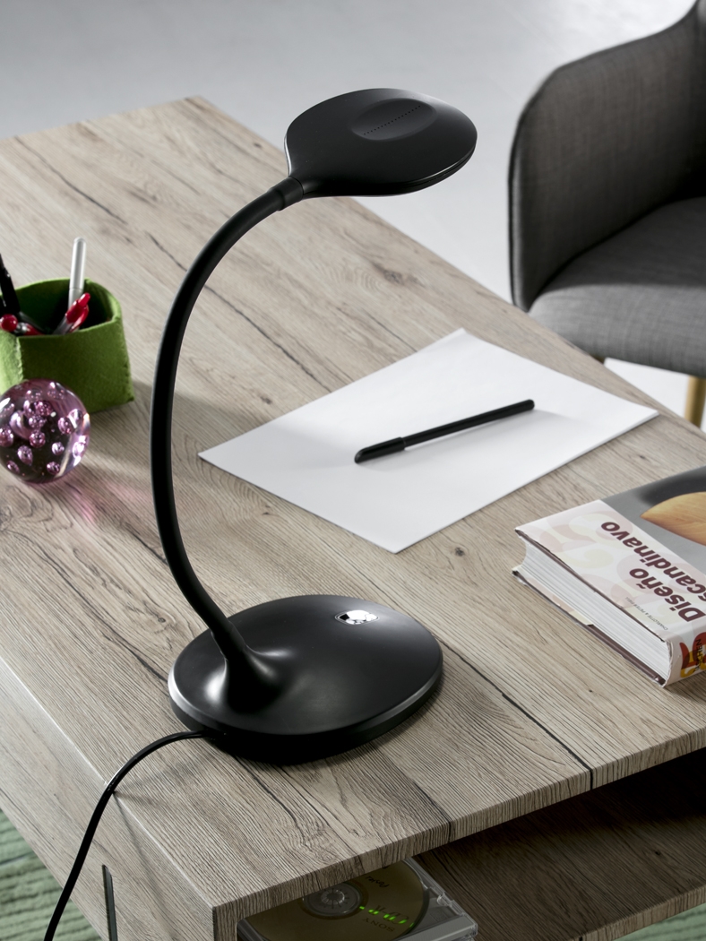 074426 Настольная лампа LED черная Schuller Scoop - Вид №2
