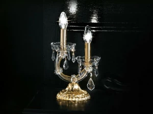 Masiero Металлическая настольная лампа прямого света с кристаллами накаливания Maria teresa