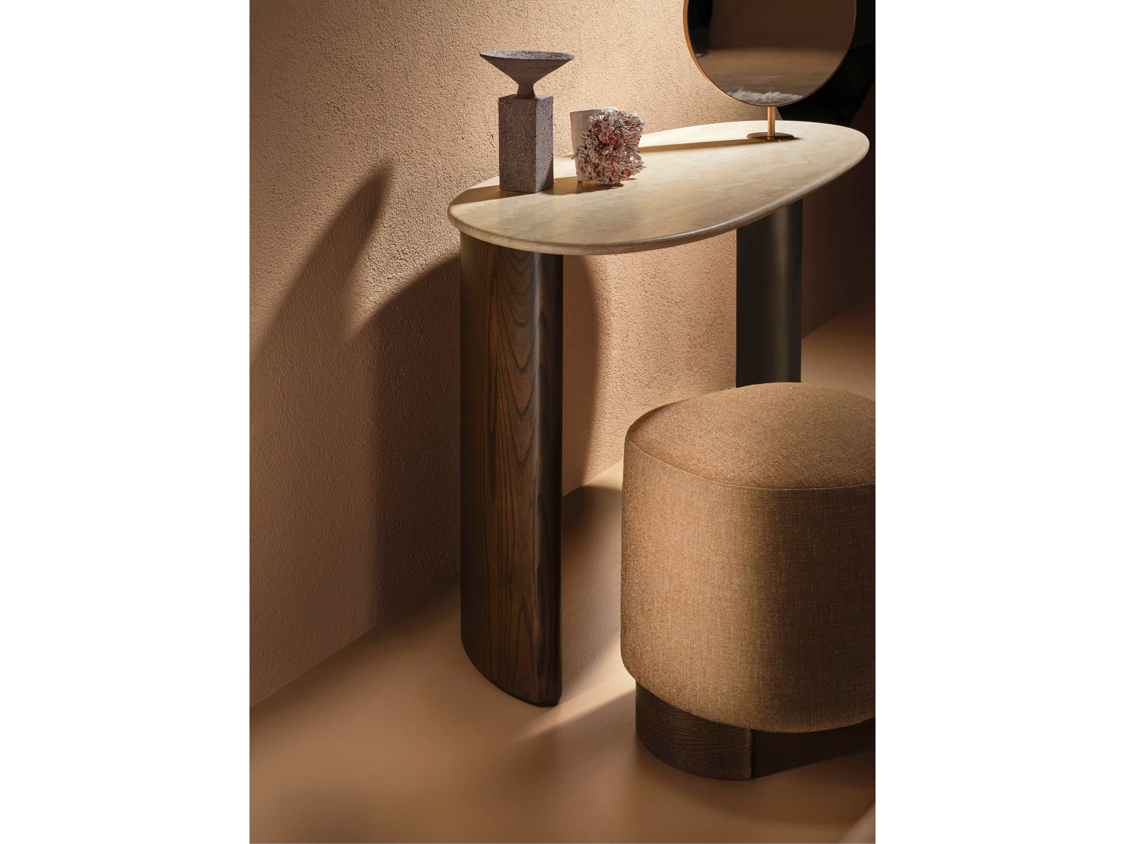 Круглый пуф из ткани Naturedesign Home ARCH-00004942 - Вид №1