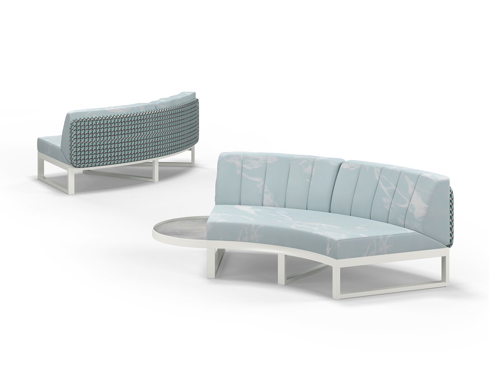 Тканевый изогнутый модульный садовый диван MAMAGREEN Munia ARCH-00152744 - Вид №5