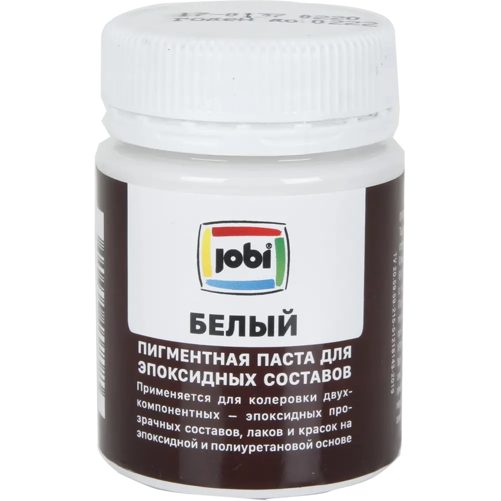 Пигментная паста Jobi для эпоксидных составов 40 мл цвет белый STLM-2126581
