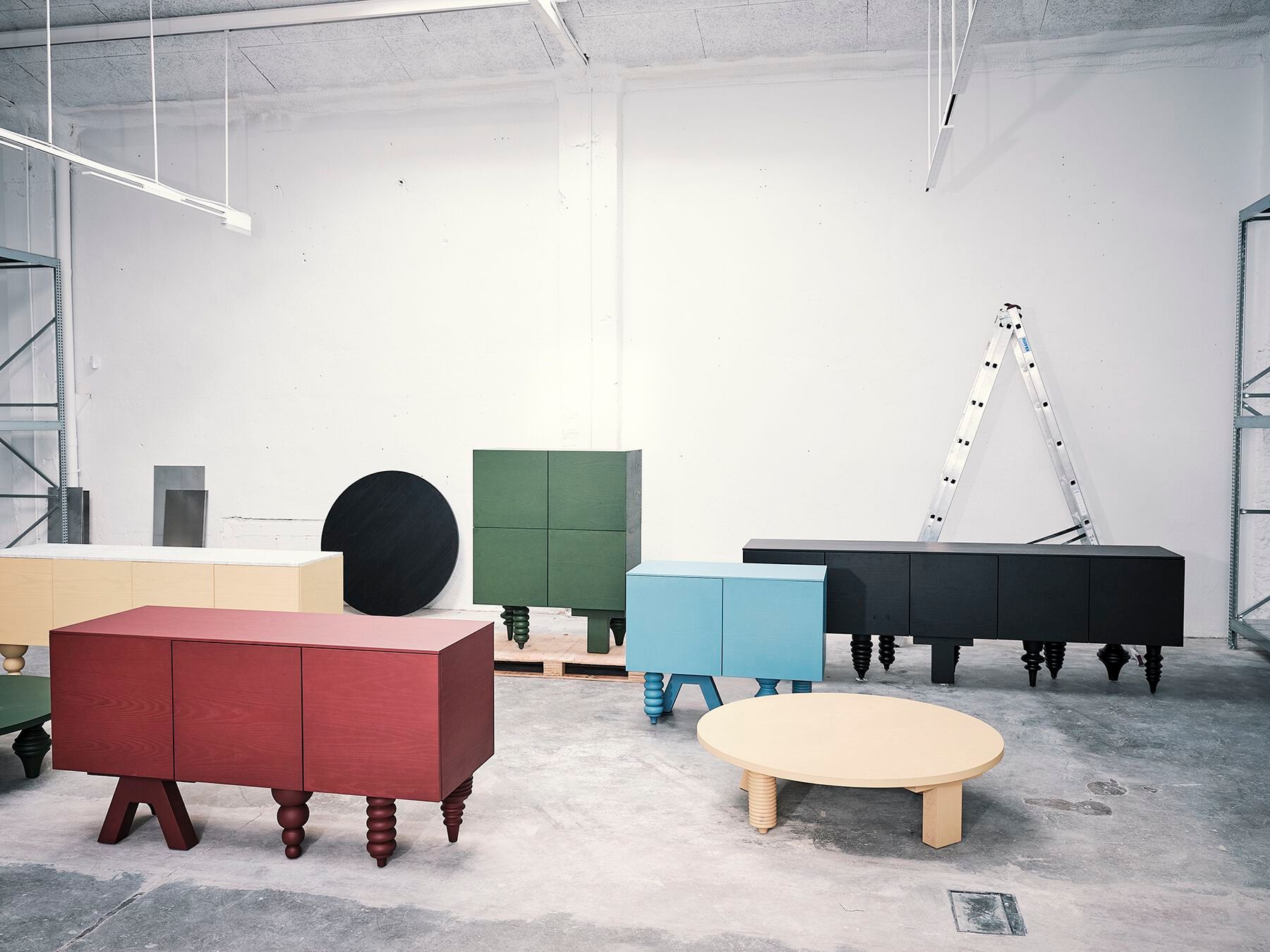 Шкаф из шпона ясеня с распашными дверями BD Barcelona Multileg ARCH-00094619 - Вид №17