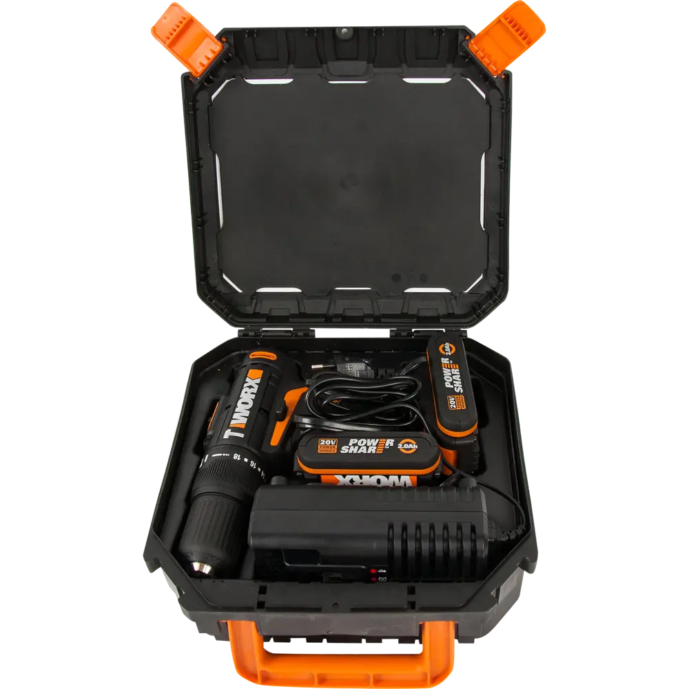 Дрель-шуруповерт аккумуляторная Worx WX371.1, 20 В Li-ion 2x2 Ач STLM-2192227 - Вид №5