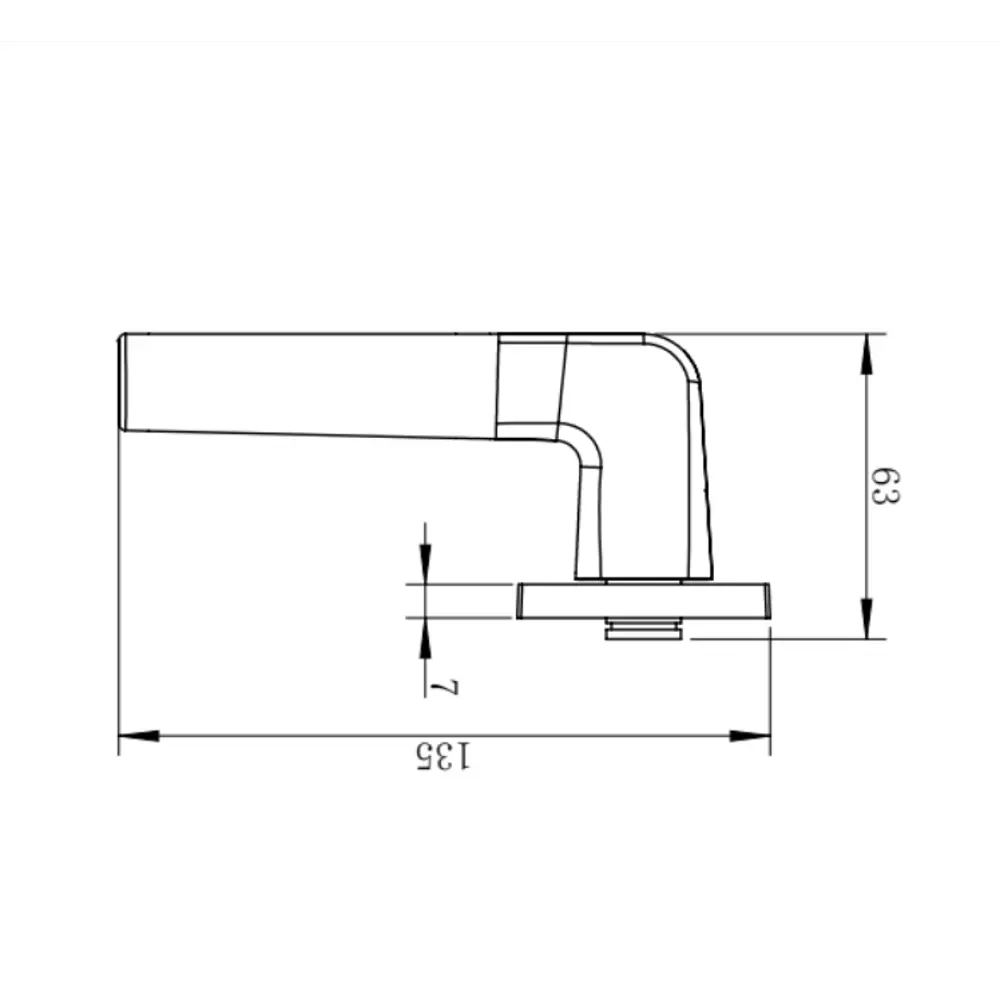Дверная ручка на розетке KREAFORTA Акация без запирания цвет бронза STLM-2050231 - Вид №5