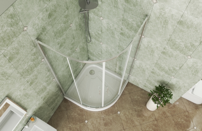 Душевое ограждение (без поддона), две раздвижные двери DROP BS100.1200A bravat - Вид №1