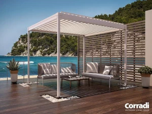 Corradi Алюминиевая пергола с регулируемыми жалюзи Bioclimatics