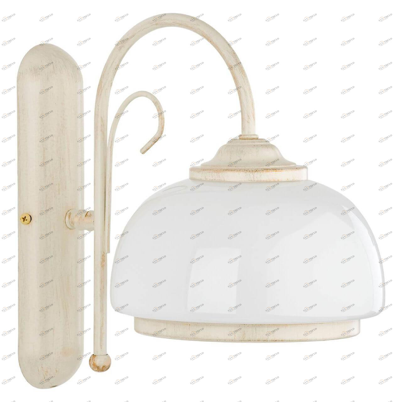 Бра со стеклянным плафоном белое Paris White 18410 ALFA PARIS 00-3927744 Белый