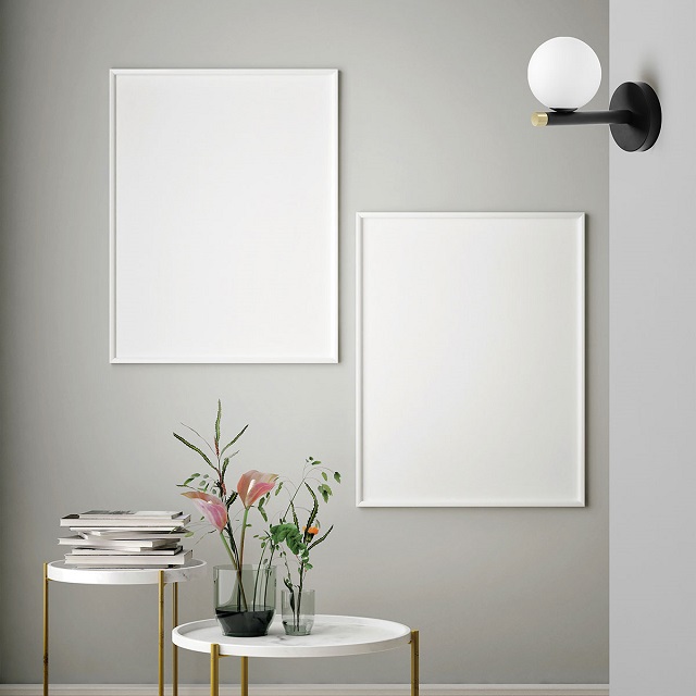 Miloox 1744.104 Настенный светильник с деталями из матовой латуни POMI Pomì - Вид №1