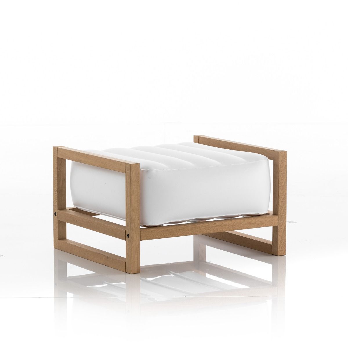 MOJOW Непрозрачный пуф YOKO WOOD Белый PYKCB02BO