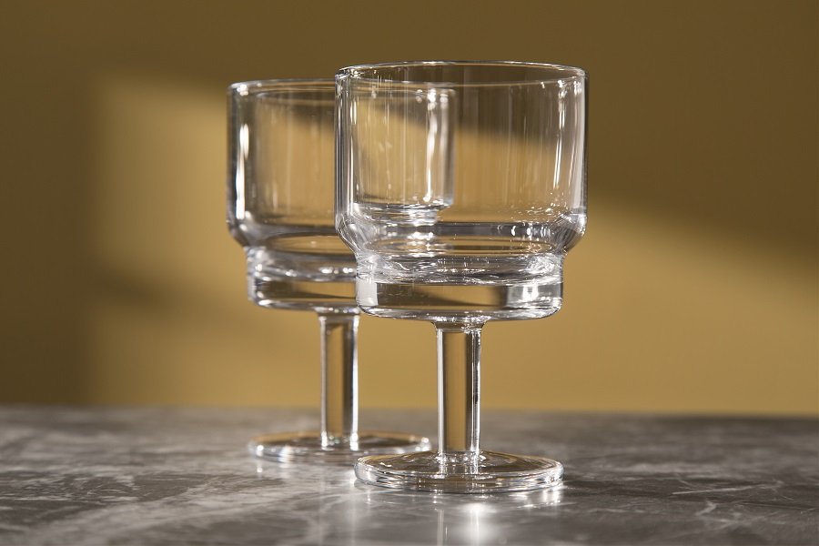 Набор бокалов для вина utility, 220 мл, охра, 2 штуки LSA INTERNATIONAL UTILITY 00-3863252 Оранжевый;прозрачный  - Вид №1