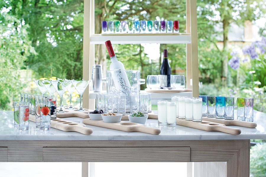 Набор из ведерка для льда и 12 стопок на подставке 38,5 см прозрачный, дуб Paddle LSA INTERNATIONAL PADDLE 00-3863171 Прозрачный  - Вид №2