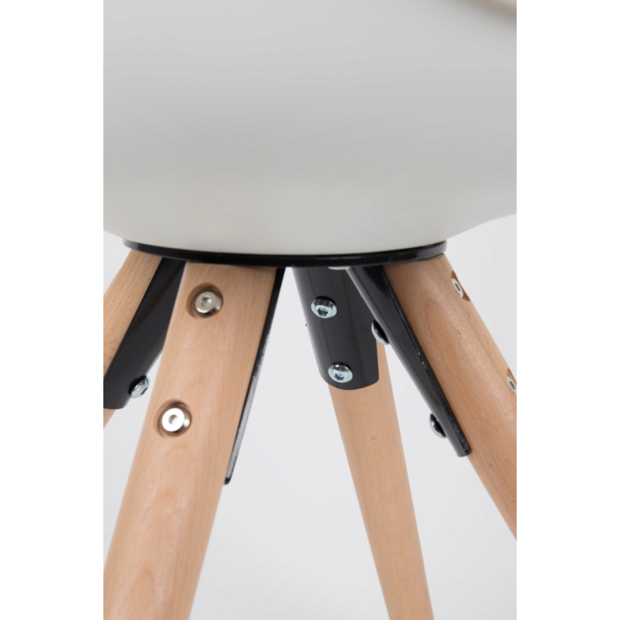 Стул Tryck белый White Label Living 1100278 - Вид №4