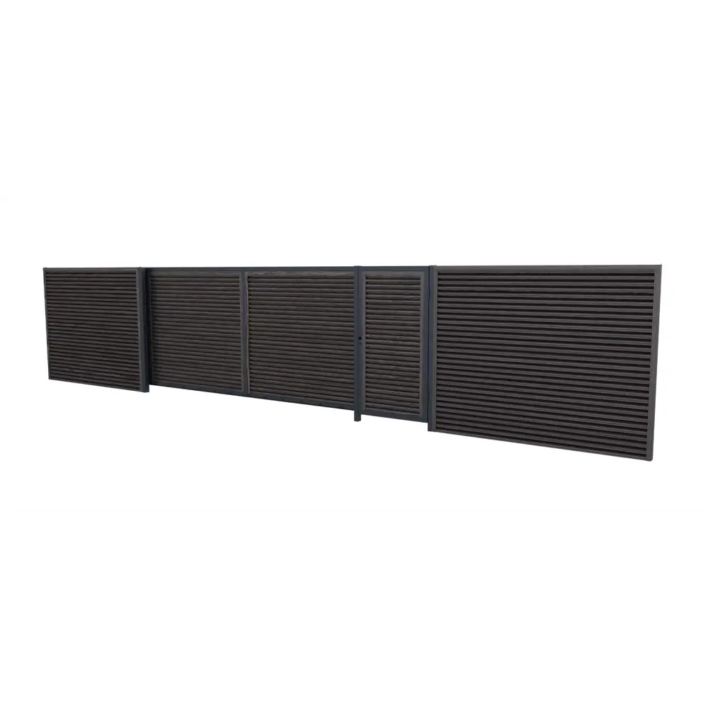 Комплект еврожалюзи для ворот Кавказ 4x2 м дуб/графит Santreyd STLM-2046043 - Вид №1