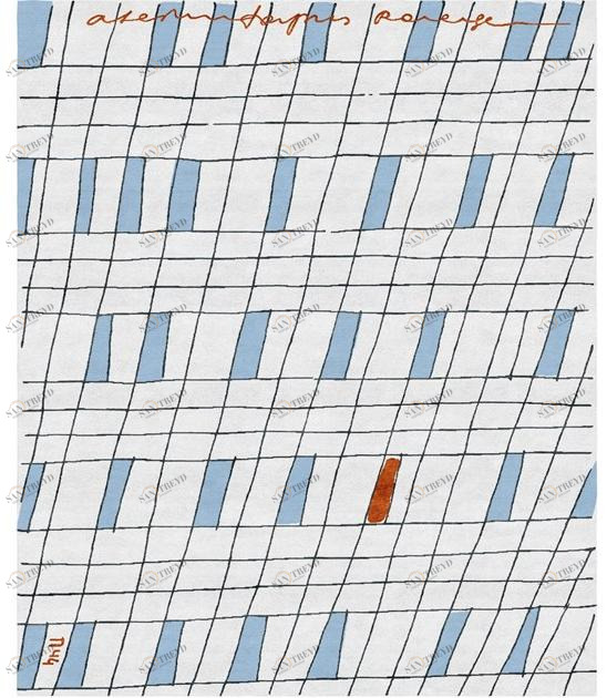 Tapis Rouge Прямоугольный коврик ручной работы Frozen Tr1428