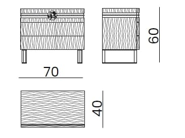 Современная прикроватная тумбочка Bizzotto Italia Symphony – Infinity ARCH-00143145 - Вид №4