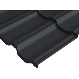 Металлочерепица квинта Uno 0.5 Satin RAL 7024 1210x720 мм серый 82146048 STLM-2136597