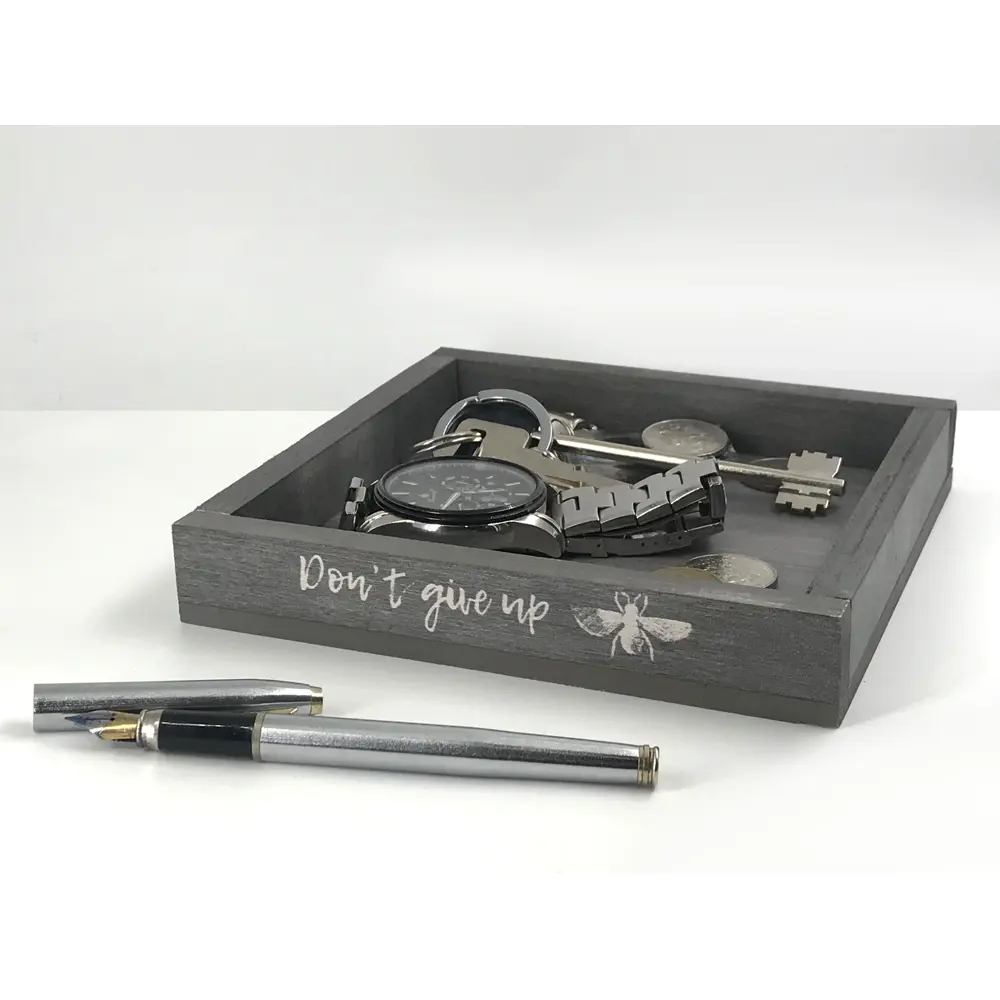 Поднос-мини квадратный 16x16 см Графио П4 дерево цвет серый Santreyd STLM-2024014 - Вид №3