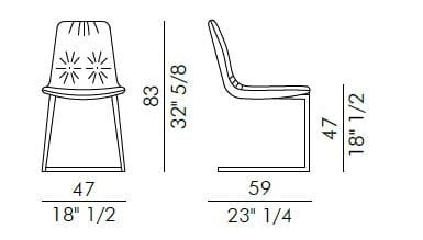 Кожаный мягкий консольный стул EFORMA Лиза ARCH-00046396 - Вид №2