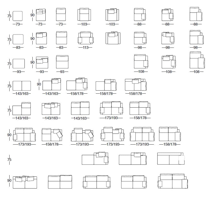 Модульный диван Dema BABILONIADUE ARCH-00132691 - Вид №7