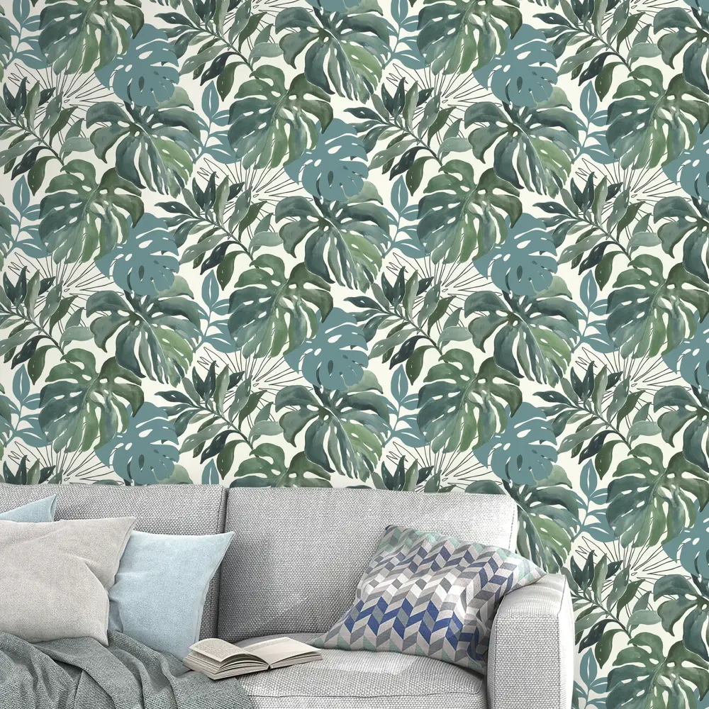 Обои флизелиновые Rasch Selection Vinyl Vlies зелёные 0.53 м 526608 Selection Vinyl/Vlies STLM-2109102 - Вид №5