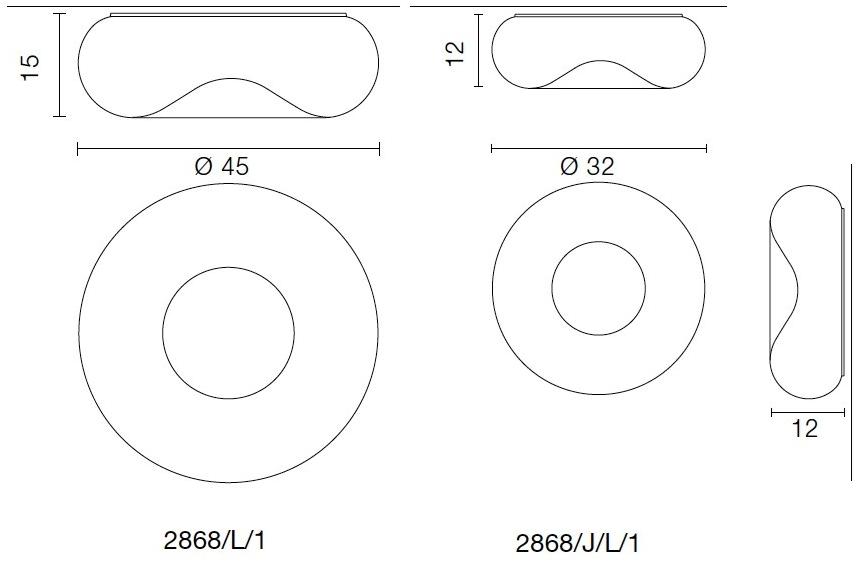 Martinelli Luce Потолочный светильник из метакрилата  2868  - Вид №4