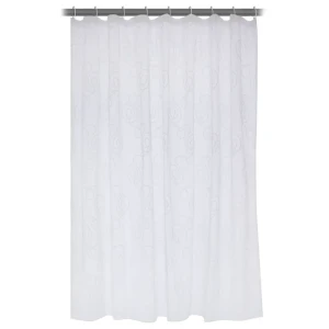 Тюль на ленте «Вербена» 250х260 см лён цвет белый