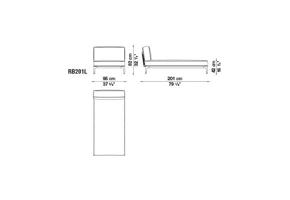2-местный тканевый садовый диван B&B Italia Outdoor смородина ARCH-00005797 - Вид №4