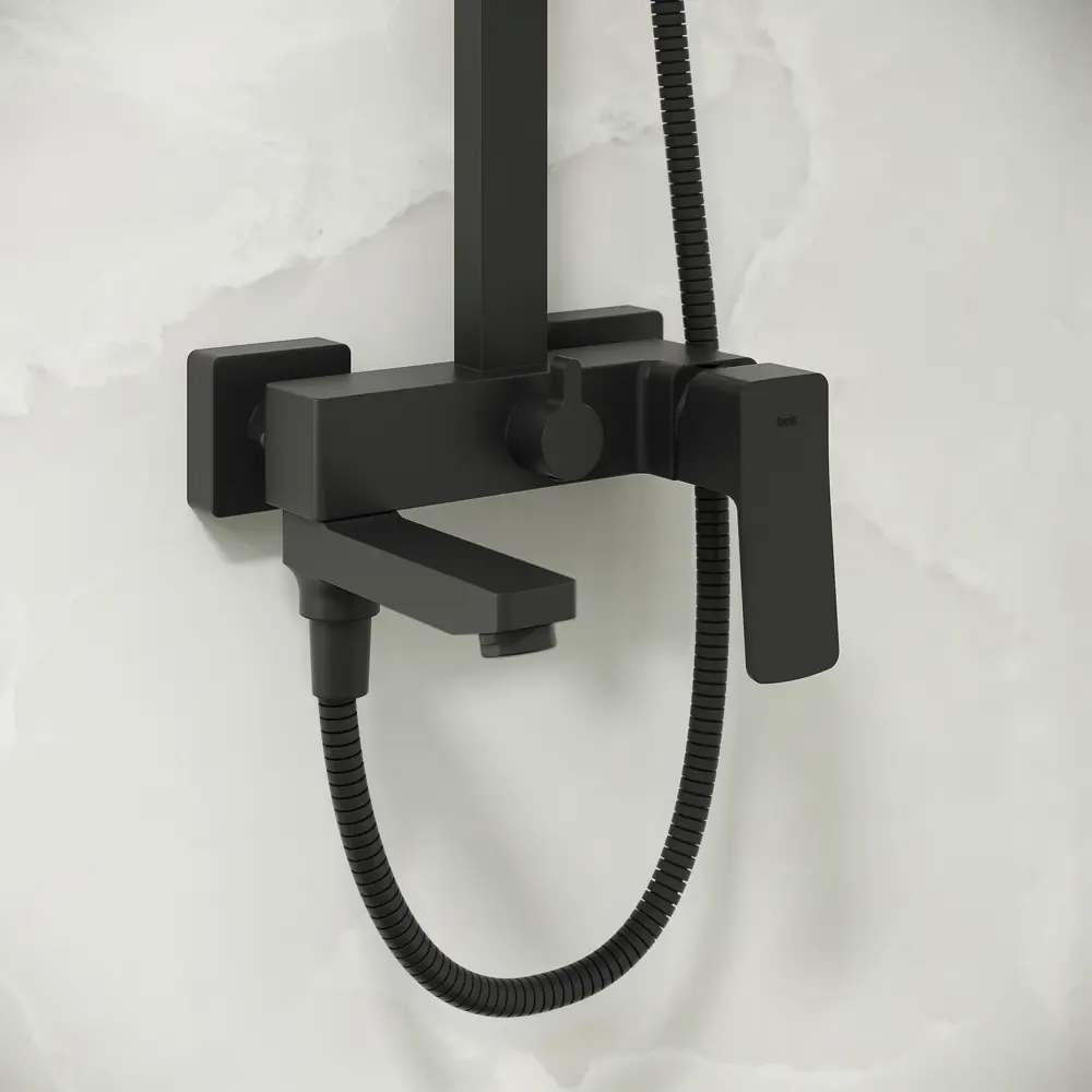 89398725 Душевая система Iddis Brent BREBL3Fi06 со смесителем 1 режим цвет черный STLM-1578399 - Вид №2