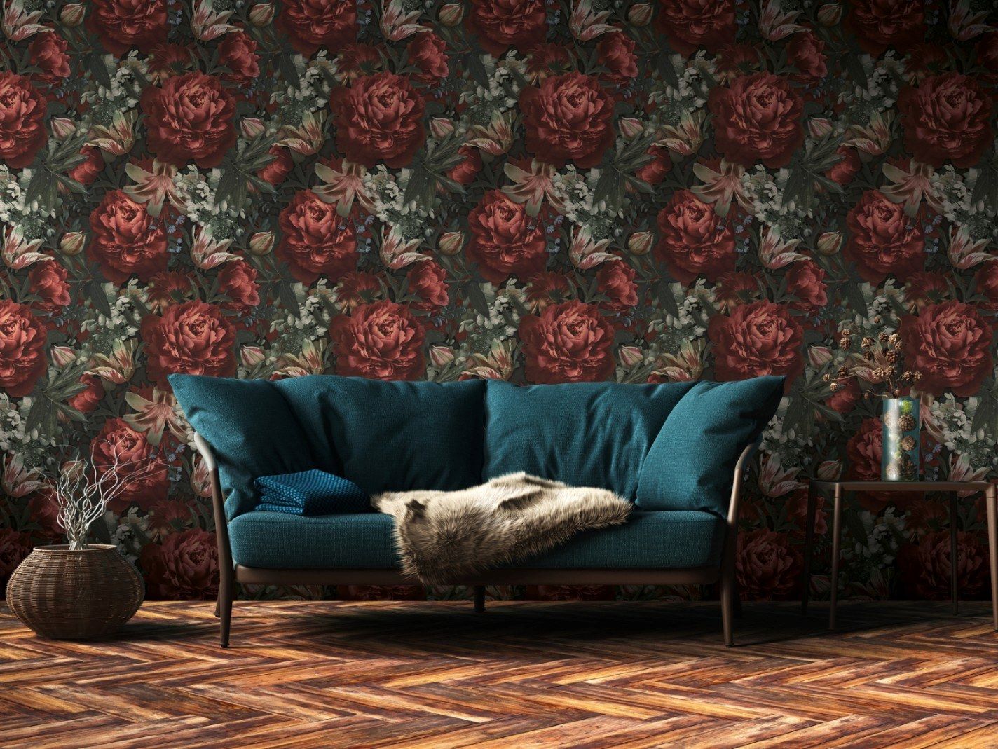 Атласные обои с цветочными узорами Architects Paper Pint Walls ARCH-00089008