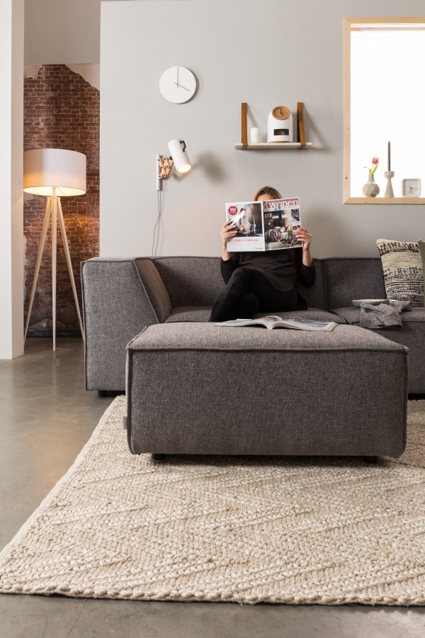 Пуф King светло-серый Zuiver 3300025 - Вид №1