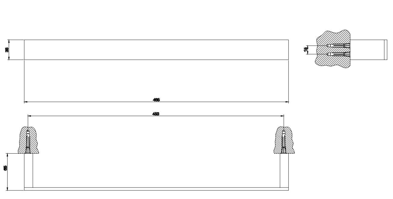 Латунный держатель для полотенец Gessi прямоугольник ARCH-00094159 - Вид №4