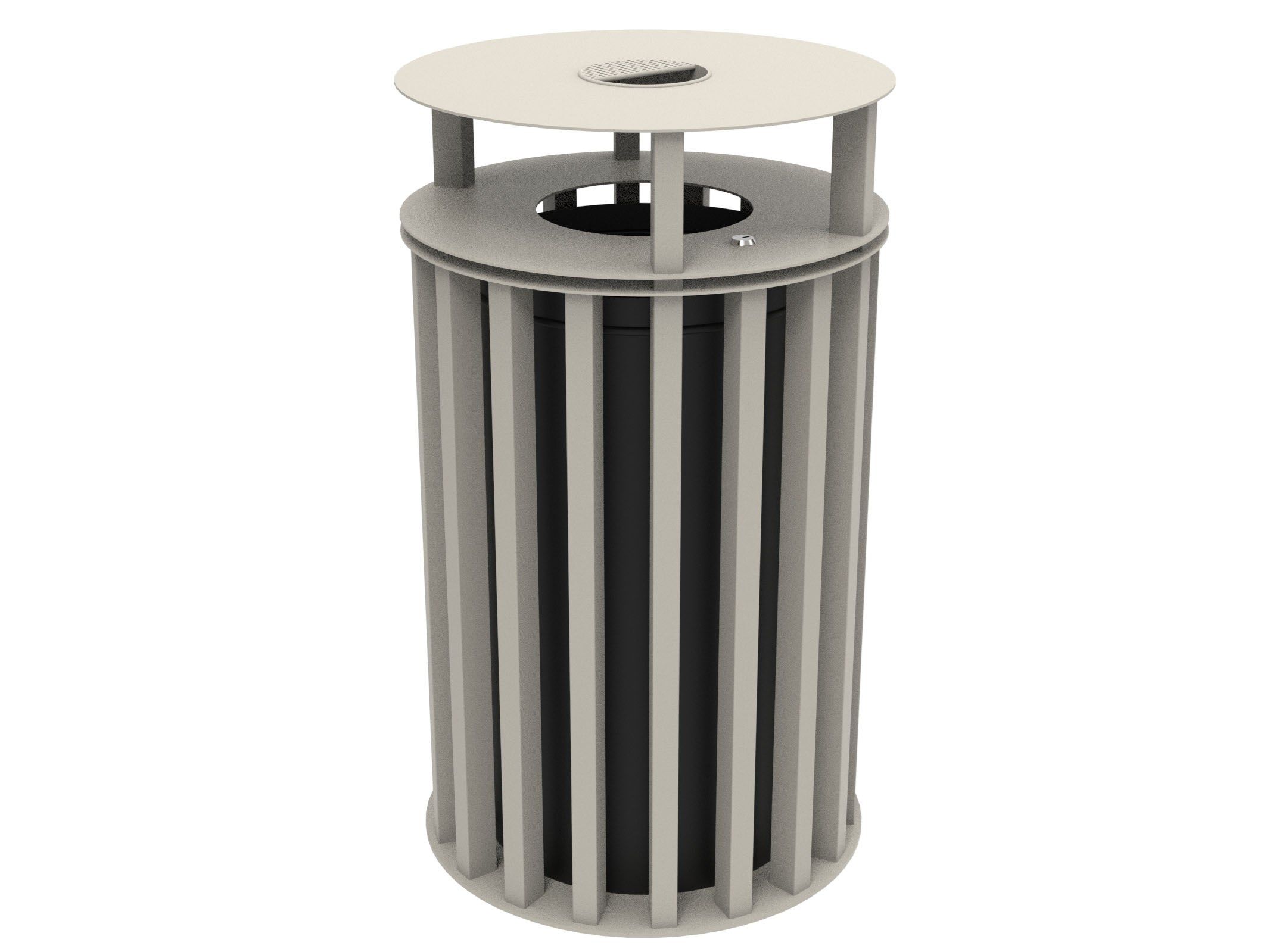 Оцинкованная стальная корзина для мусора с пепельницей Lazzari Динамо ARCH-00058102 - Вид №11