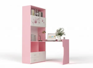 Стол-стеллаж ABC-KING Фея левый розовая
