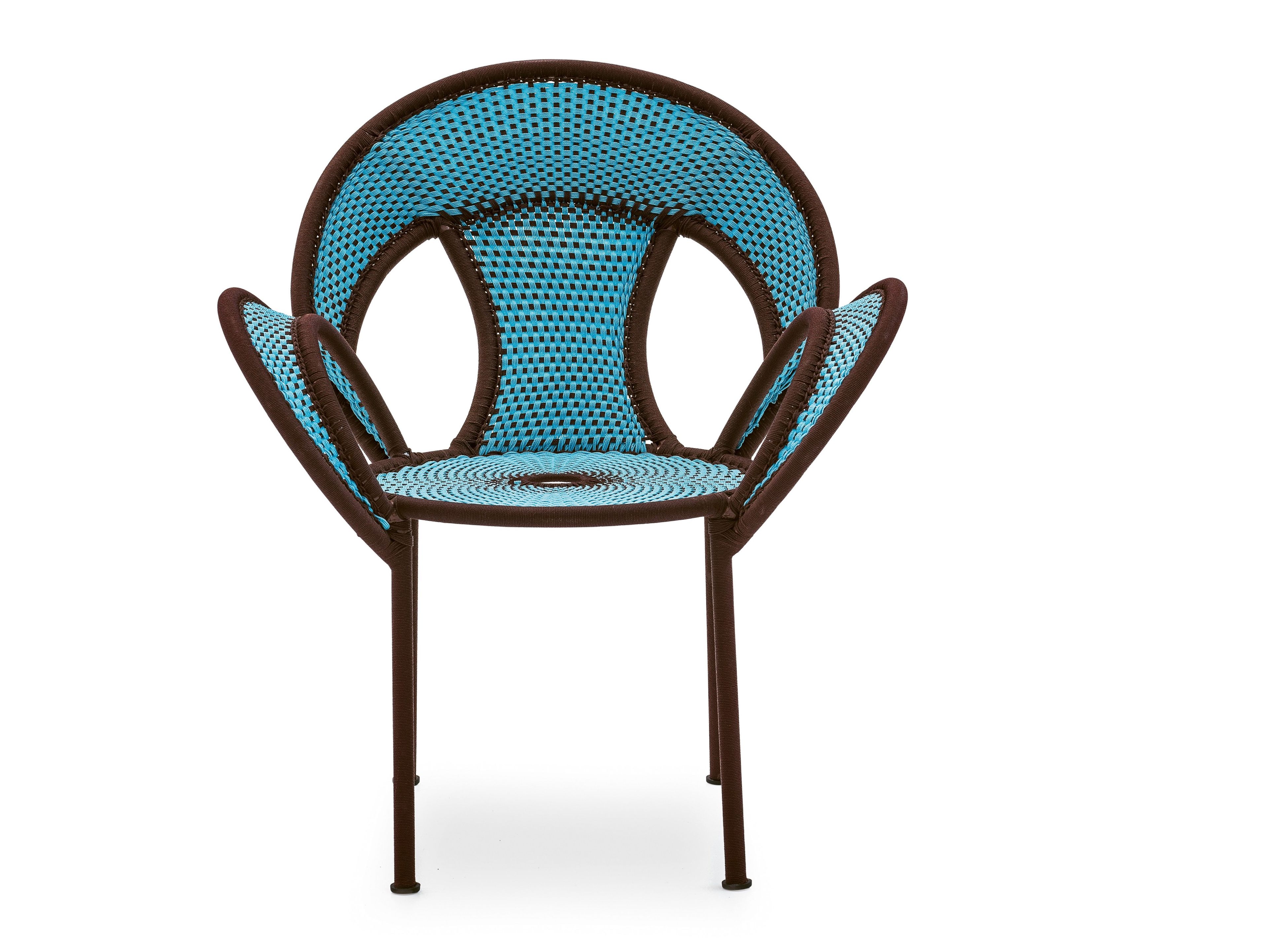 Стул с подлокотниками из плетеной полиэтиленовой проволоки MOROSO M'afrique ARCH-00008557 - Вид №5