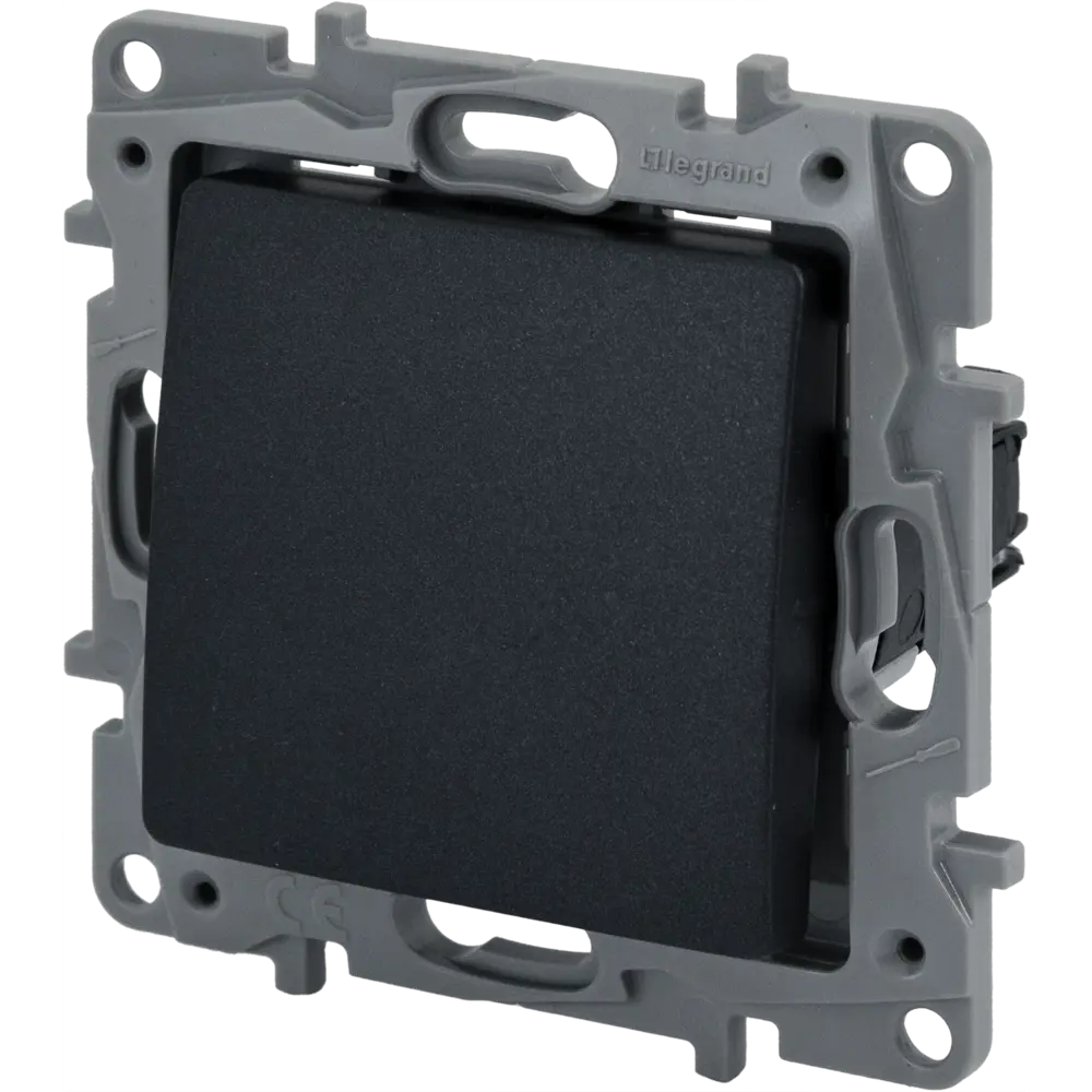 Кнопка встраиваемая Legrand Etika антрацит для скрытого монтажа 82496725 STLM-0028732