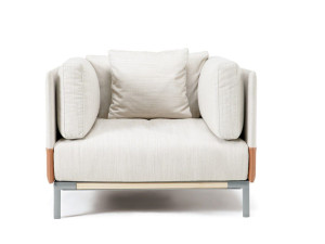 Тканевое садовое кресло с подлокотниками