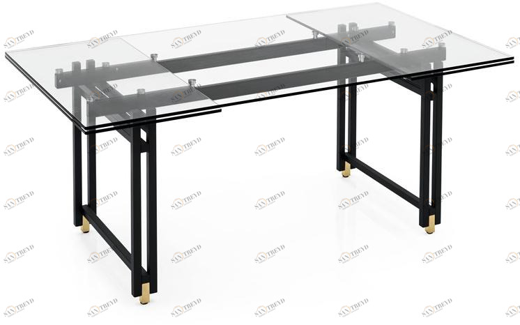 Calligaris Раздвижной прямоугольный стеклянный стол  Cs4119-r 180 