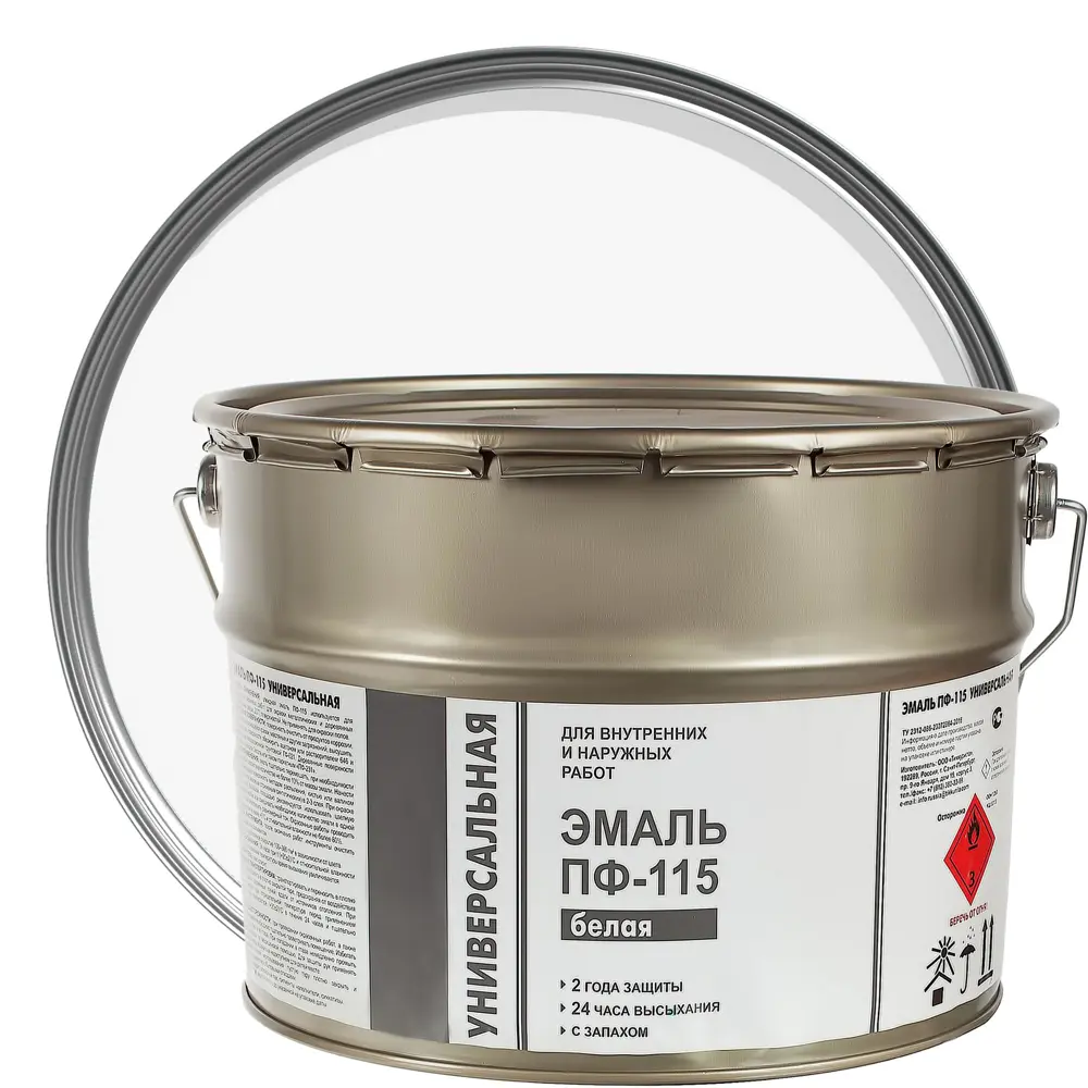 Эмаль ПФ-115 Эконом цвет белый 9 кг Santreyd STLM-2169236