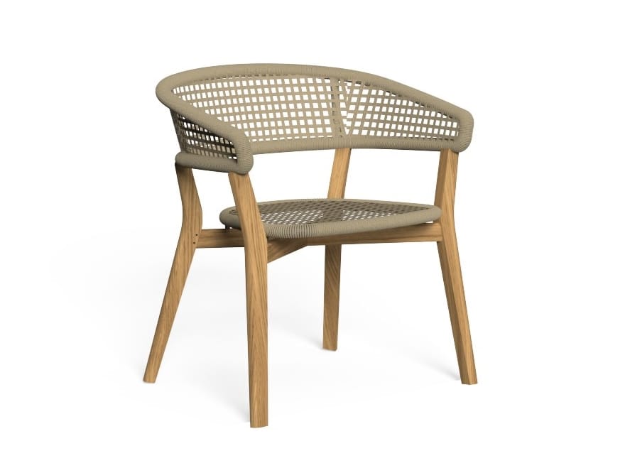 Штабелируемый садовый стул из тикового дерева Talenti Moon Teak ARCH-00066470 - Вид №1