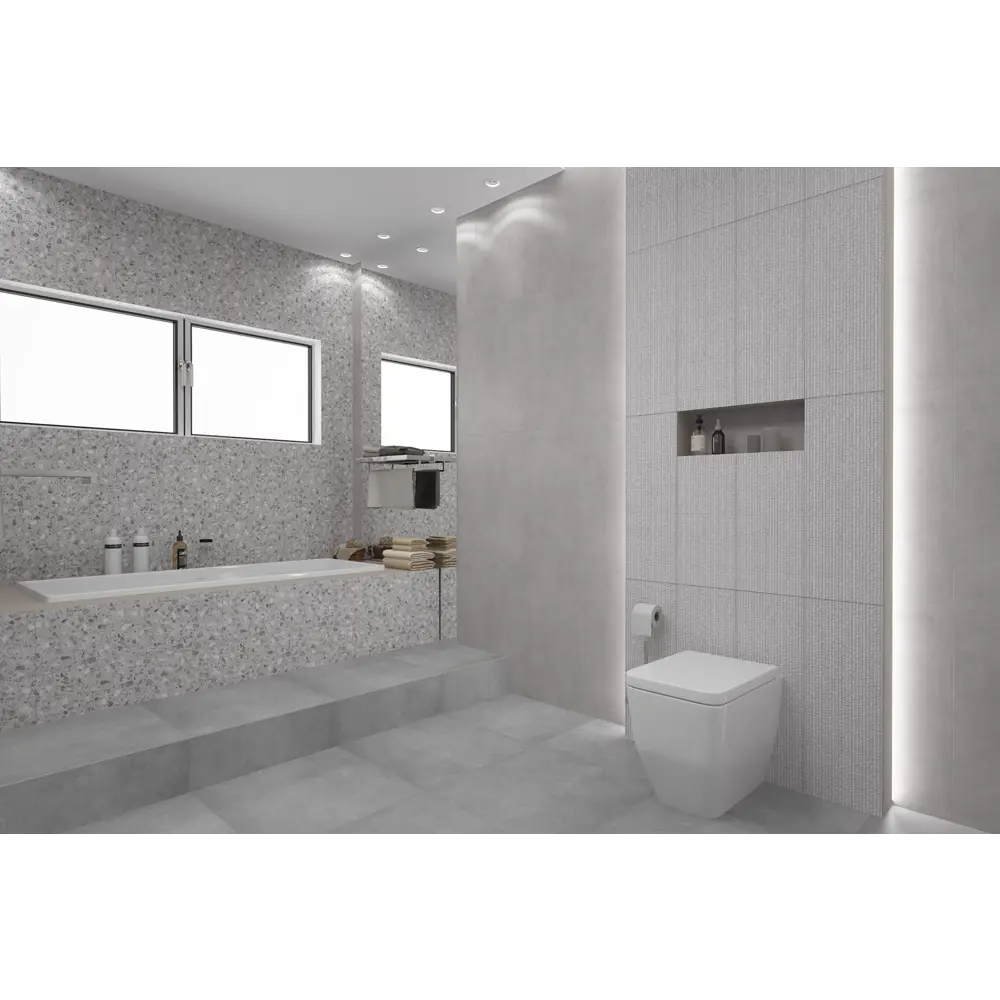 Плитка настенная Azori Alba Grigio 25.1x70.9 см 1.25 м² цвет серый STLM-2061954 - Вид №1