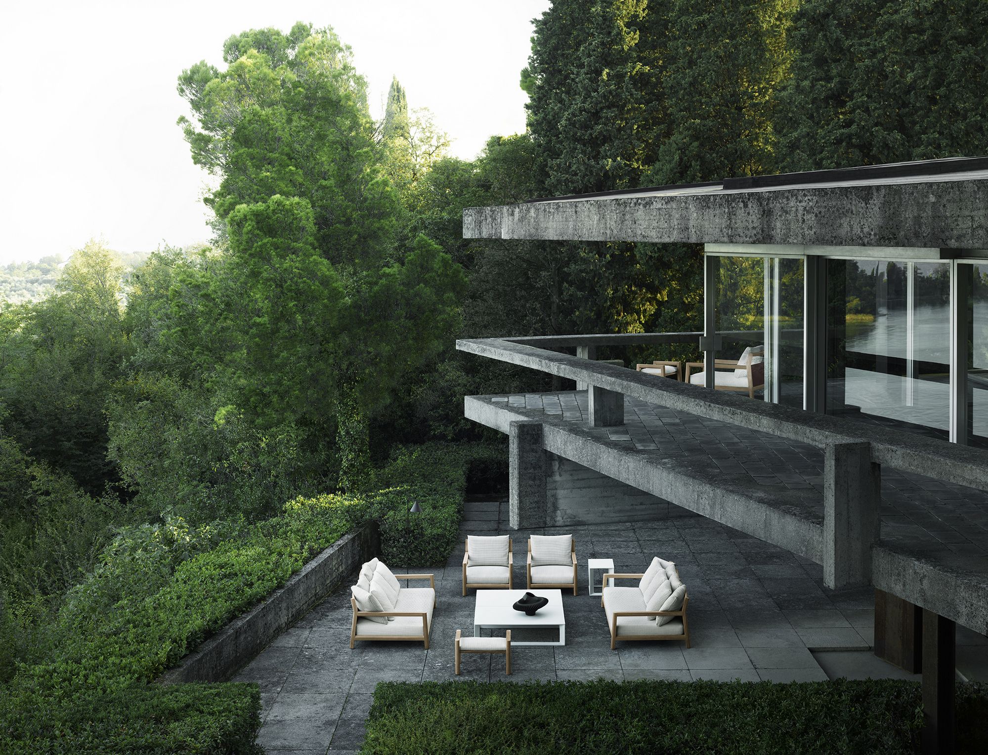 Садовое кресло из тикового дерева с подлокотниками B&B Italia Outdoor Пабло ARCH-00147808 - Вид №3