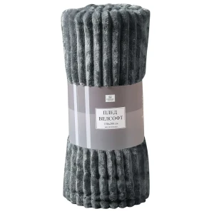 Плед Elanga 150х200 см велсофт цвет графит