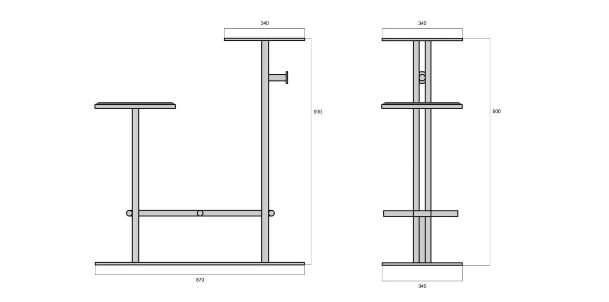 Стальной и пробковый высокий садовый стул с журнальным столиком Joyf точка ARCH-00111902 - Вид №12